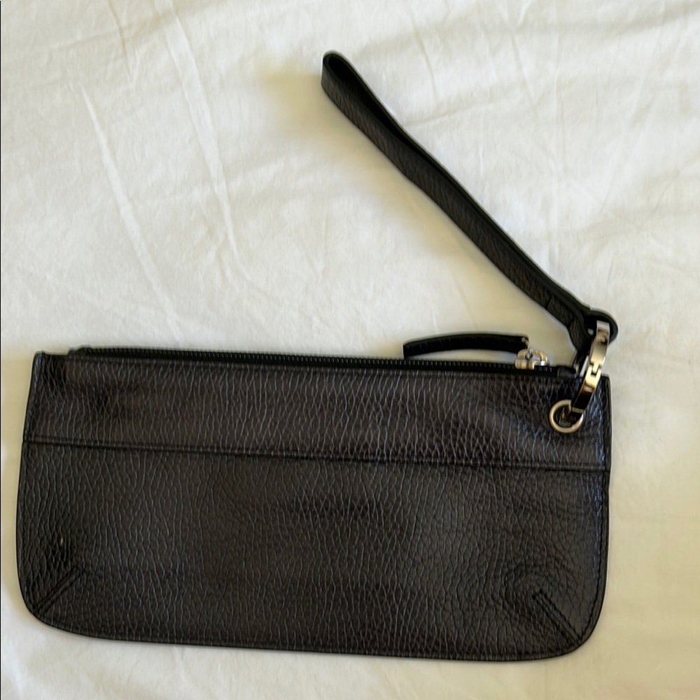 BRAND NEW!! Dark Navy Wristlet /Clutch with silver hardware, removable strap